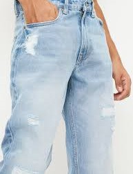 Faint Washed Denim Blue Jeans